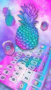 Pineapple Galaxy Tema de teclado screenshot 1