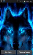 Blue Neon Wolf LWP screenshot 0