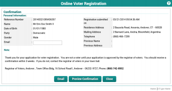 CT Voter Registration screenshot 2