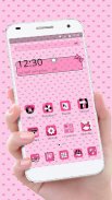 Beautiful Pink Polka Theme screenshot 0