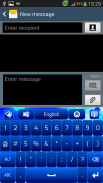 GO Keyboard Simple Blue Theme screenshot 7