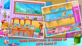 保持你的房子清洁-女孩家庭清理游戏 screenshot 4