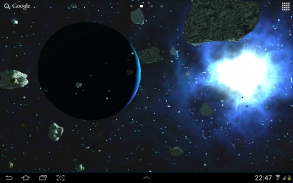 Asteroides 3D Papel de parede animado screenshot 5