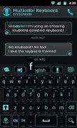 GO Keyboard Black Cyan Theme screenshot 4