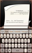 Old Typewriter Keyboard Theme screenshot 2