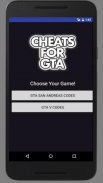 Cheats for GTA screenshot 0
