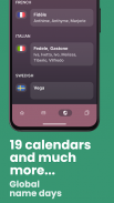 Name day calendar screenshot 0