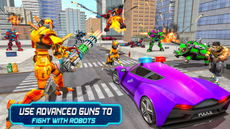 Police Robot Car Rampage - Roboterschießspiele screenshot 1