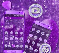 Purple Glitter Launcher Theme screenshot 2