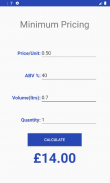 Scottish Alcohol Minimum Pricing Calculator screenshot 0