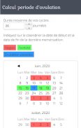 Cycle menstruel calendrier screenshot 3