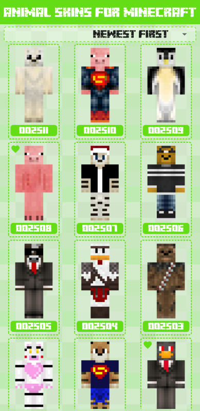 Animal Skins For Minecraft Pocket Edition by BlueGenesisApps