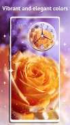 Живые обои – Часы с розами screenshot 2
