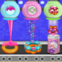 Donuts Cooking Factory: Baking Dessert in Kitchen Icon