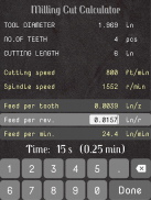 Milling Cut Calculator screenshot 14