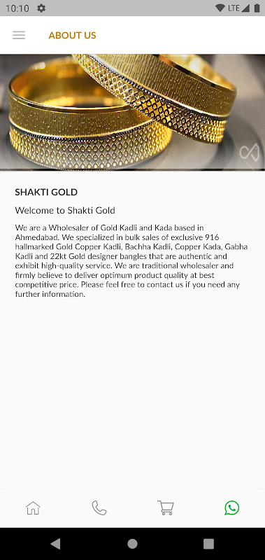 Buy quality 916 Gold Designer Kadli Bangle in Ahmedabad