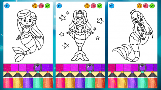 Mermaid Games: Coloring Pages screenshot 6