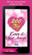 200 Top Love and Sad Songs screenshot 4