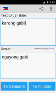 Filipino Cebuano Translator screenshot 3