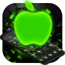 Black Neon Tech Green Apple Theme Icon