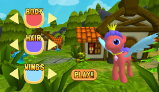 Correndo Pony 3D Pouco Corrida screenshot 2