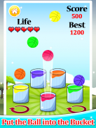 Bucket Color Ball Challenge Game screenshot 2