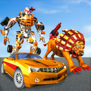 Ultimate Wild Lion Robot: Car Robot Transform Game screenshot 21