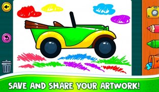 Cars Coloring Games for kids learn to draw & paint screenshot 4