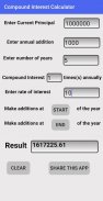 Compound Interest Calculator With Annual Addition screenshot 1