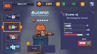 Cat Gunner: Super Força (Pixel Zombie Shooter) screenshot 2