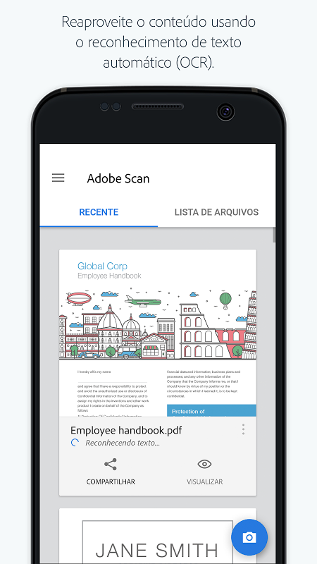 Gerenciar assinaturas — Adobe Scan para Android