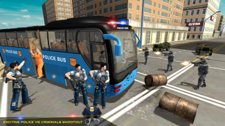 US Police Bus Prisoner Transport City Shooter Game screenshot 0