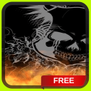 Graffiti Fire Skull LWP Icon