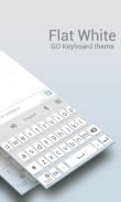 GO Keyboard Flat White Theme screenshot 0