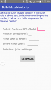 Bullet Muzzle Velocity Estimation screenshot 1