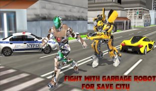 City Garbage Truck Flying Robot-Trash Truck Robot screenshot 10