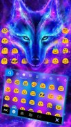 Galaxy Wild Wolf Tema de teclado screenshot 2