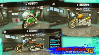 Bandido Rider 3D: esmaga corridas de polícias screenshot 11