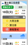 天気と天気予報アプリ　らくらくウェザーニュース screenshot 0