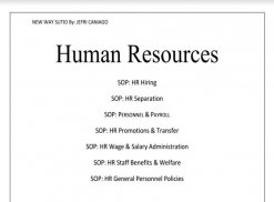 Human Resources S.O.P screenshot 1