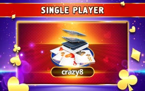 Crazy 8 Offline - Single Player Card Game screenshot 2