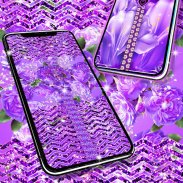 Violet zipper lock screen screenshot 4