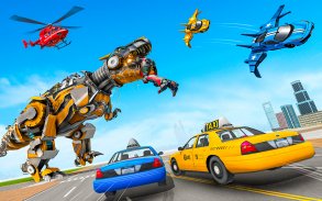 Flying Taxi Robot Car Game 3d screenshot 0