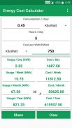 Energy Cost Calculator screenshot 1