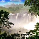 Cachoeira de parede ao vivo. c