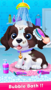 Puppy bubble bath care game screenshot 2