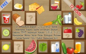 لعبة الذاكرة للأطفال - طعام screenshot 0