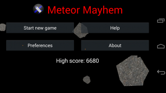 Meteor Mayhem screenshot 1