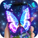 Shiny Neon Butterfly Theme Icon