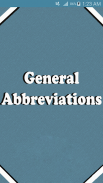 General Abbreviations screenshot 2